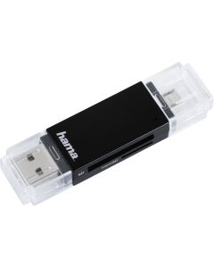 Hama USB-2.0-OTG-Card Reader Basic SD/MicroSD Black