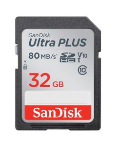SanDisk SDHC Elite Ultra Plus 32.0GB 80MB/s CL10 w/ Rescu...