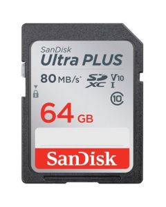 SanDisk SDXC Elite Ultra Plus 64.0GB 80MB/s CL10 w/ Rescu...