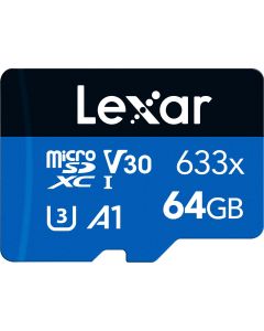 Lexar MicroSD Blue Series UHS-I 633X 64GB V10