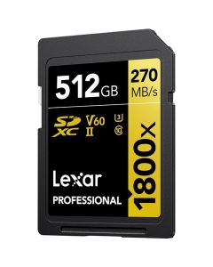 Lexar SDXC Professional 512GB BL 1800X UHS-II V60 Gold