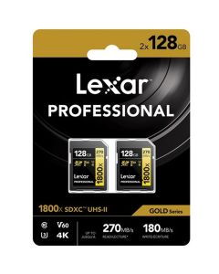 Lexar Professional Gold SDXC 1800X 128GB UHS-II V60 - 2pack