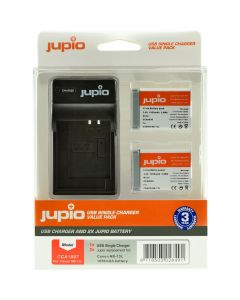 Jupio Kit: 2X Battery NB-13L + USB Single Charger