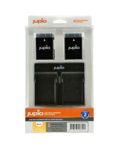 Jupio Kit: 2X EN-EL14/EN-EL14A 1100mAh + USB Dual Charger