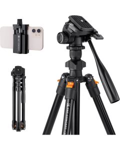 K&F Concept Tripod 162cm w/ Videohead And Phone Holder