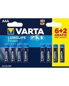 Varta Alkaline Battery AAA 1.5 V High Energy 8-Promotional