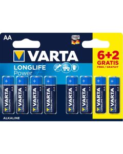 Varta Alkaline Battery AA 1.5 V High Energy 8-Promotional